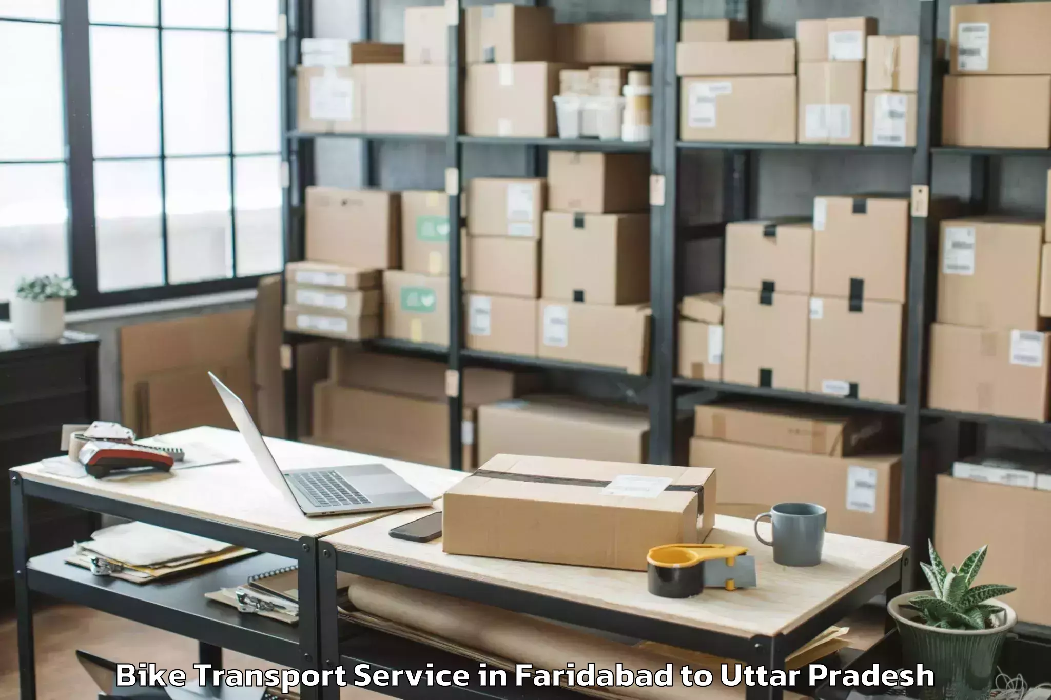 Expert Faridabad to Umaro Mall Lucknow Bike Transport